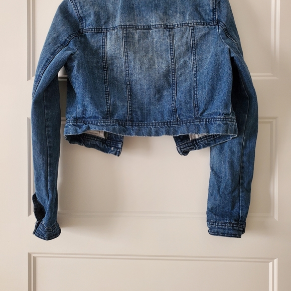 Cropped Jean Jacket, blue Highway  Jeans medium womens jacket - Picture 3 of 3
